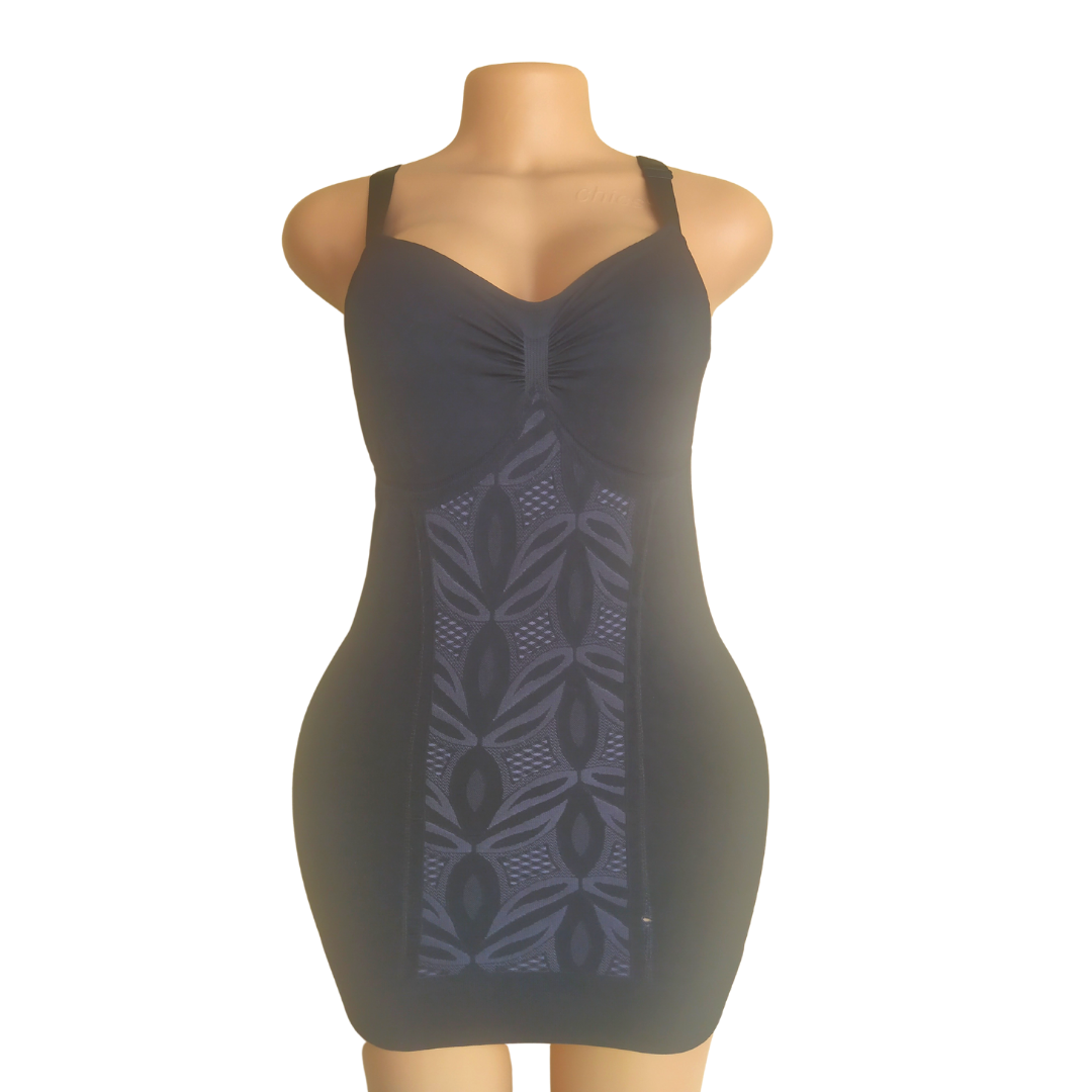 UK 8-10 - Preloved Black Spandex Control Slip