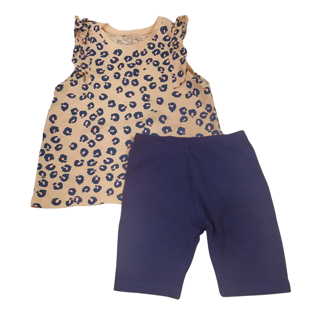 2-3 yrs - Tu Leopard Print And Leggings Paired Set
