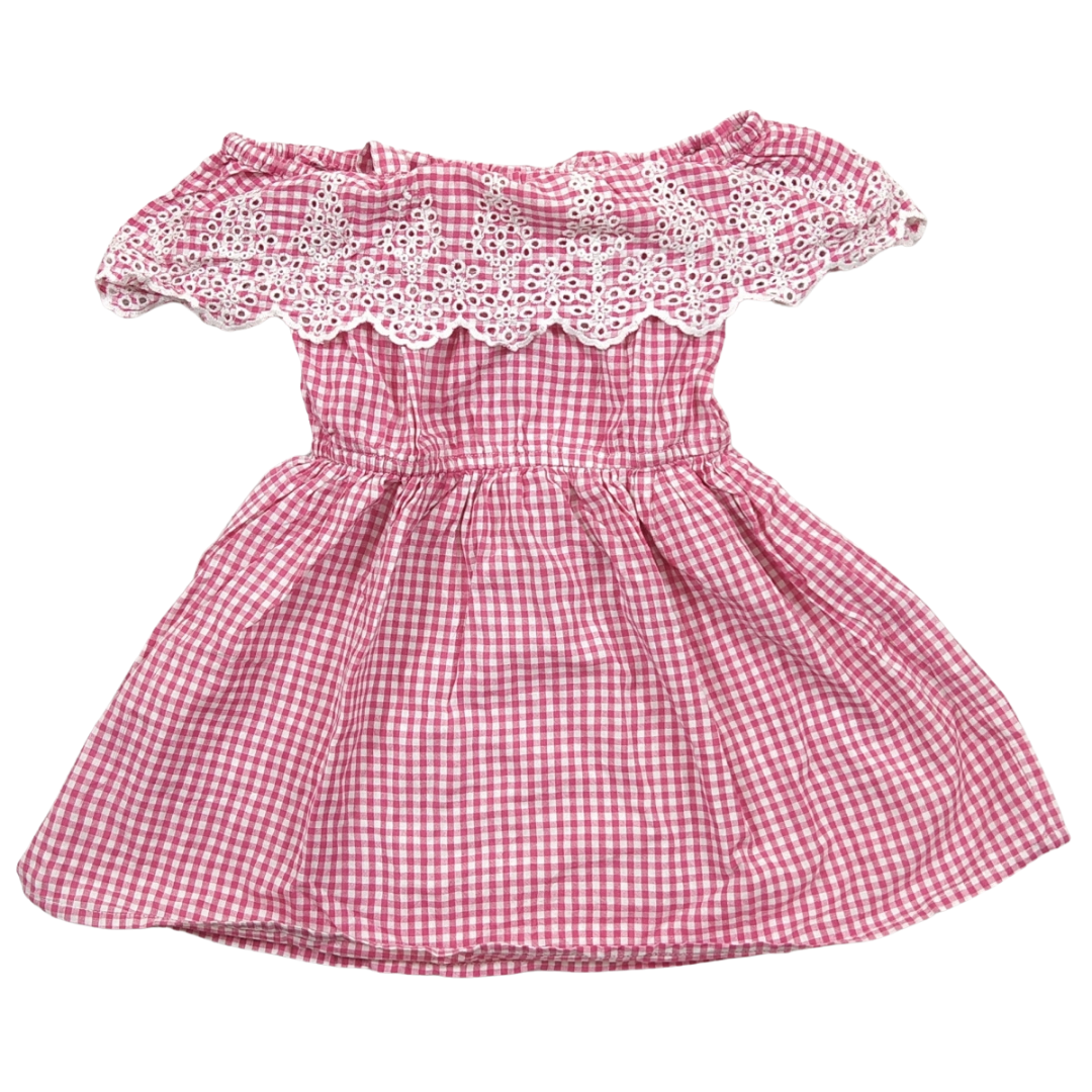 3-4 yrs - Preloved Check Print Girls Casual Dresses