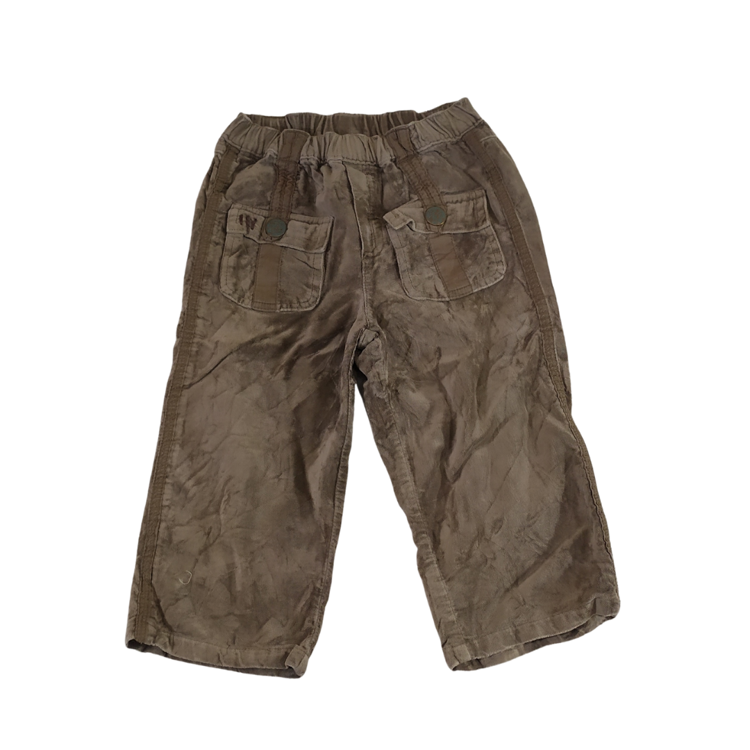 24 mths - Kidkandi Brown Suede Baby Bottom