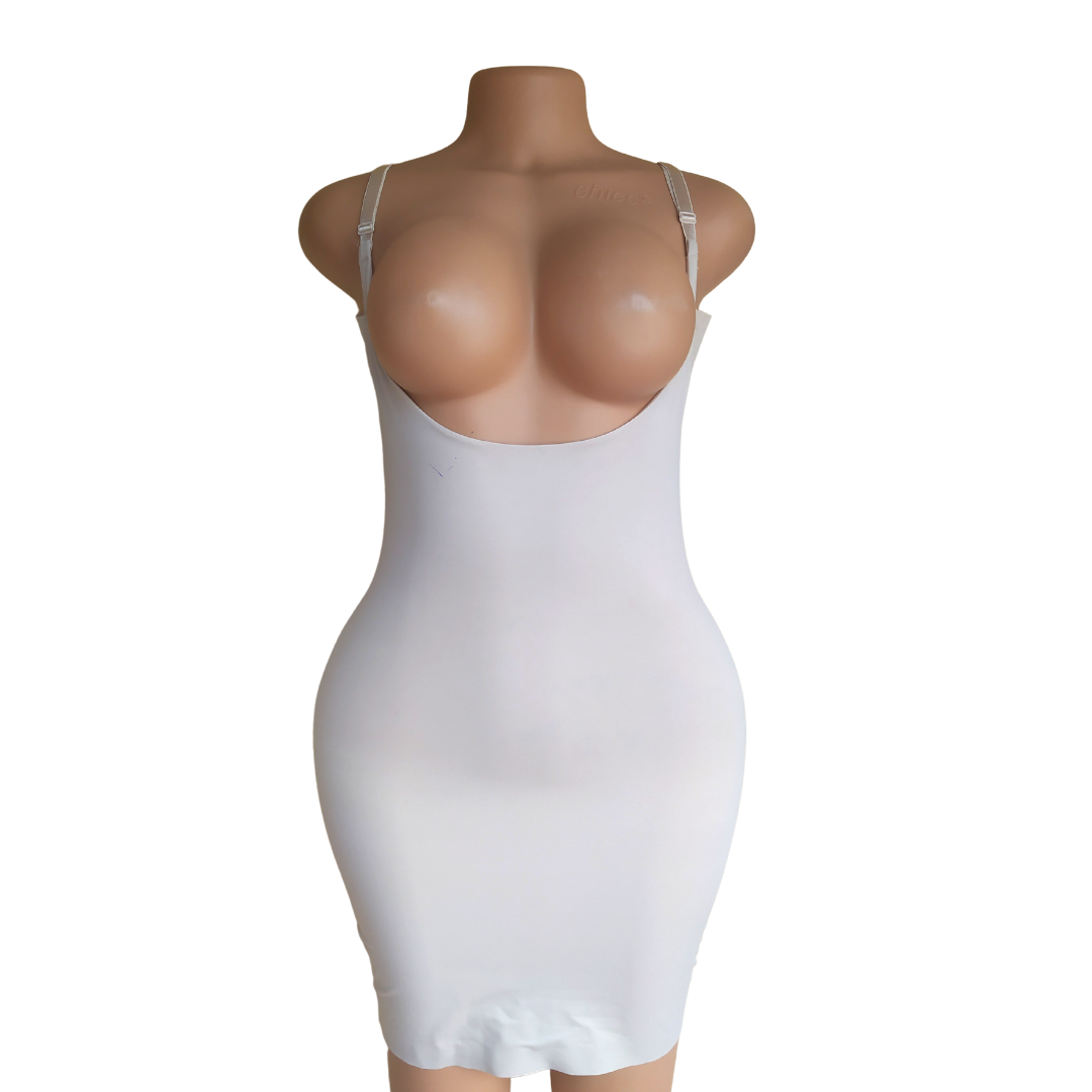 UK 14 - Preloved Brown Open Bust(Ink) Bodyshaper Slip