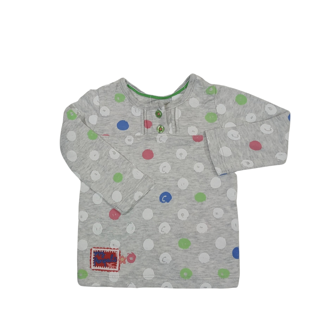 3-6 mths - M&S Polka Dot Top