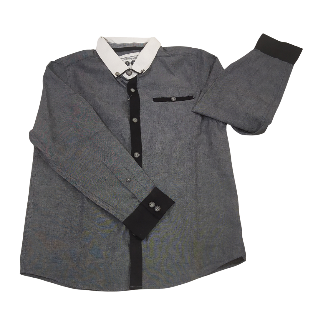 6-7 yrs - Unbranded Two Color Boys Shirt