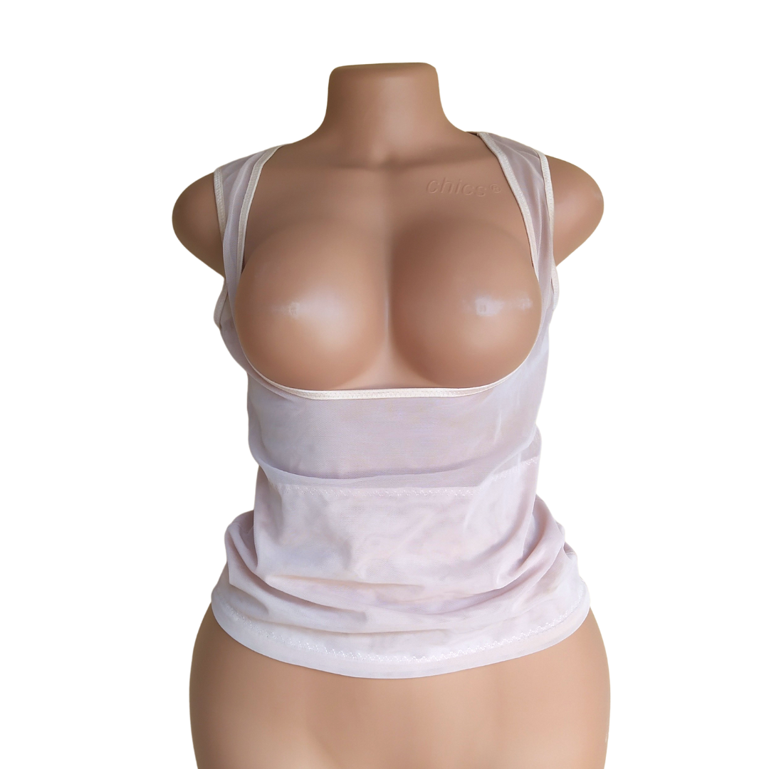 UK 14 - Kymar Brown Open Bust Control Top INK