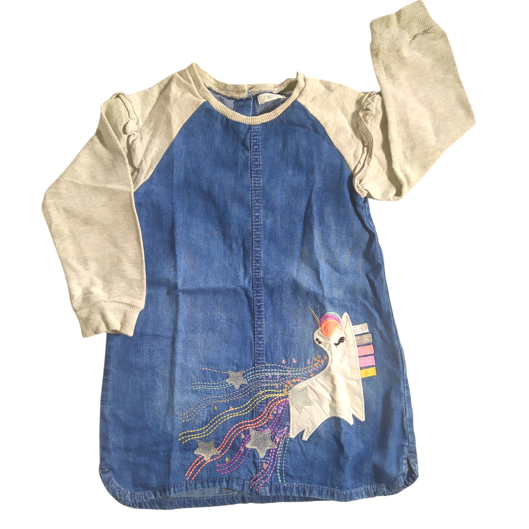 3-4 yrs - Next Blue Jeans Dress