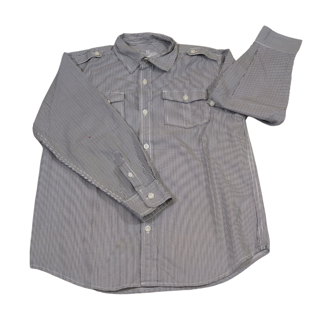 9 yrs - Blue Base Striped Boys Shirt