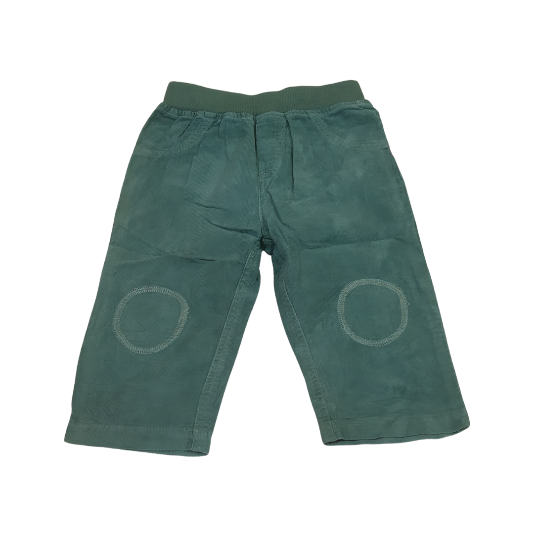9-12 mths - L&L Green Corduroy Baby Bottom
