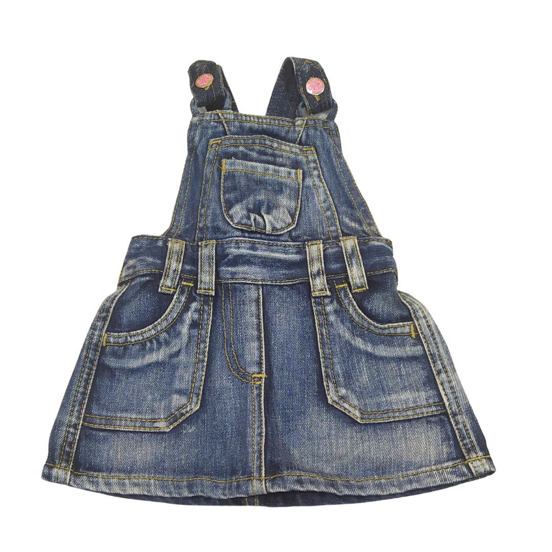 6-9 mths - Adams Pinafore Jeans Dress