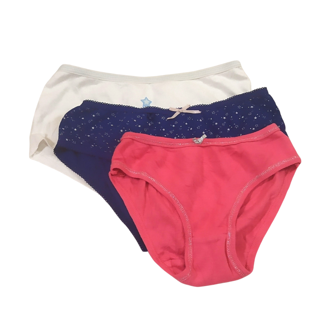 4-5 yrs - Matched Plain And Patterned Panty Set