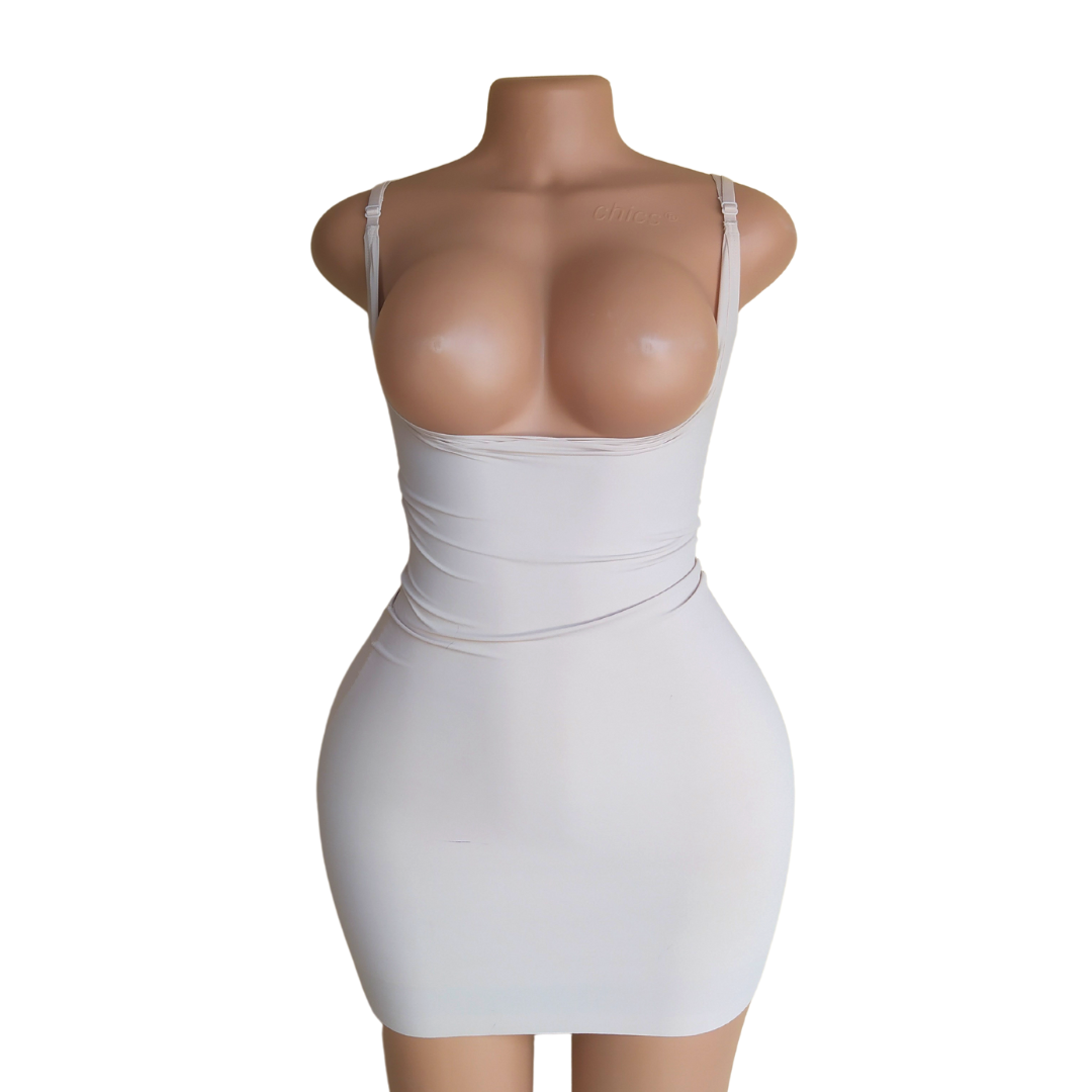 UK 6-8 - Secret Possessions Brown Seamless Bodyshaper Slip (Ink)