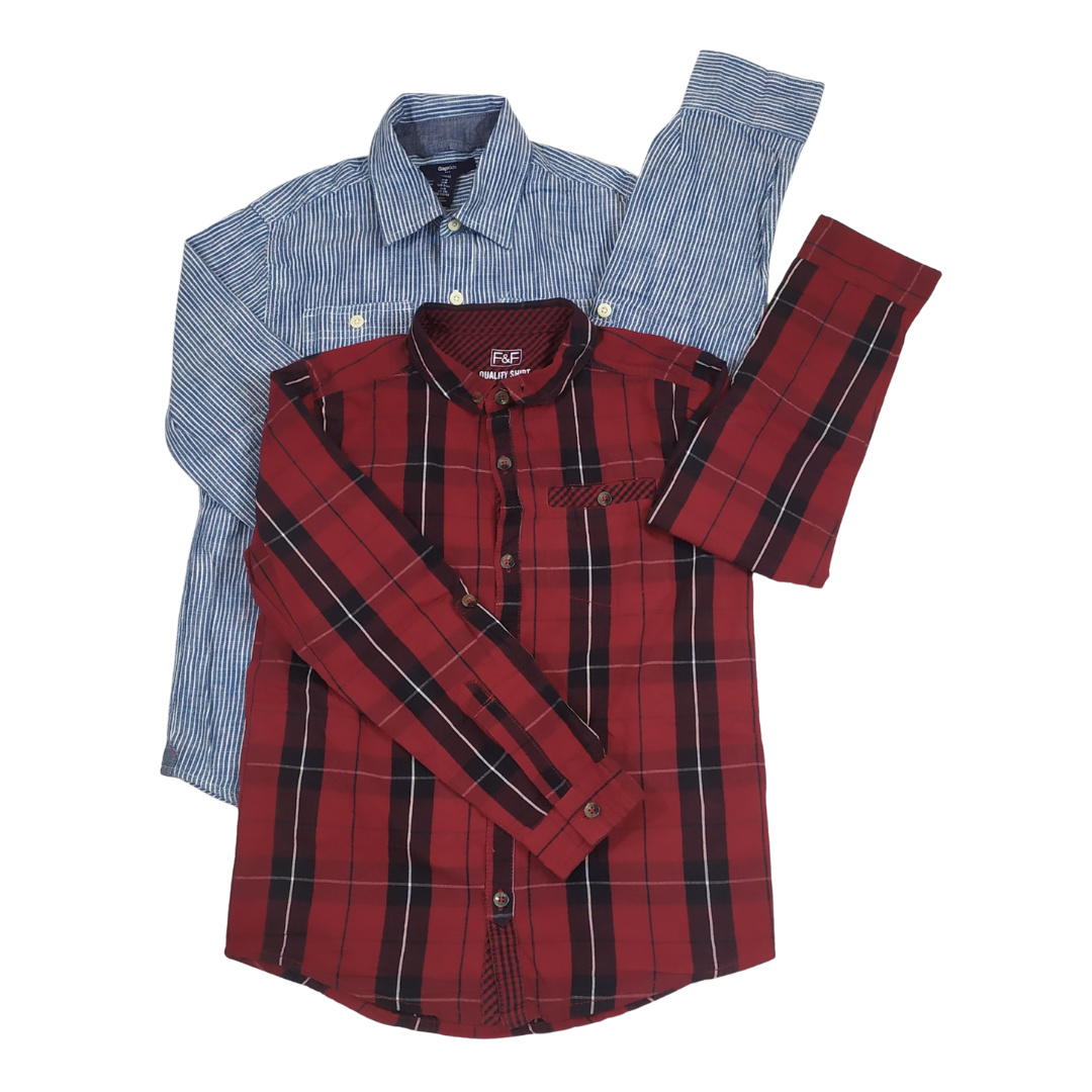 8-9 yrs - Gap Kids/F&F Patterned Boys Matched Shirts