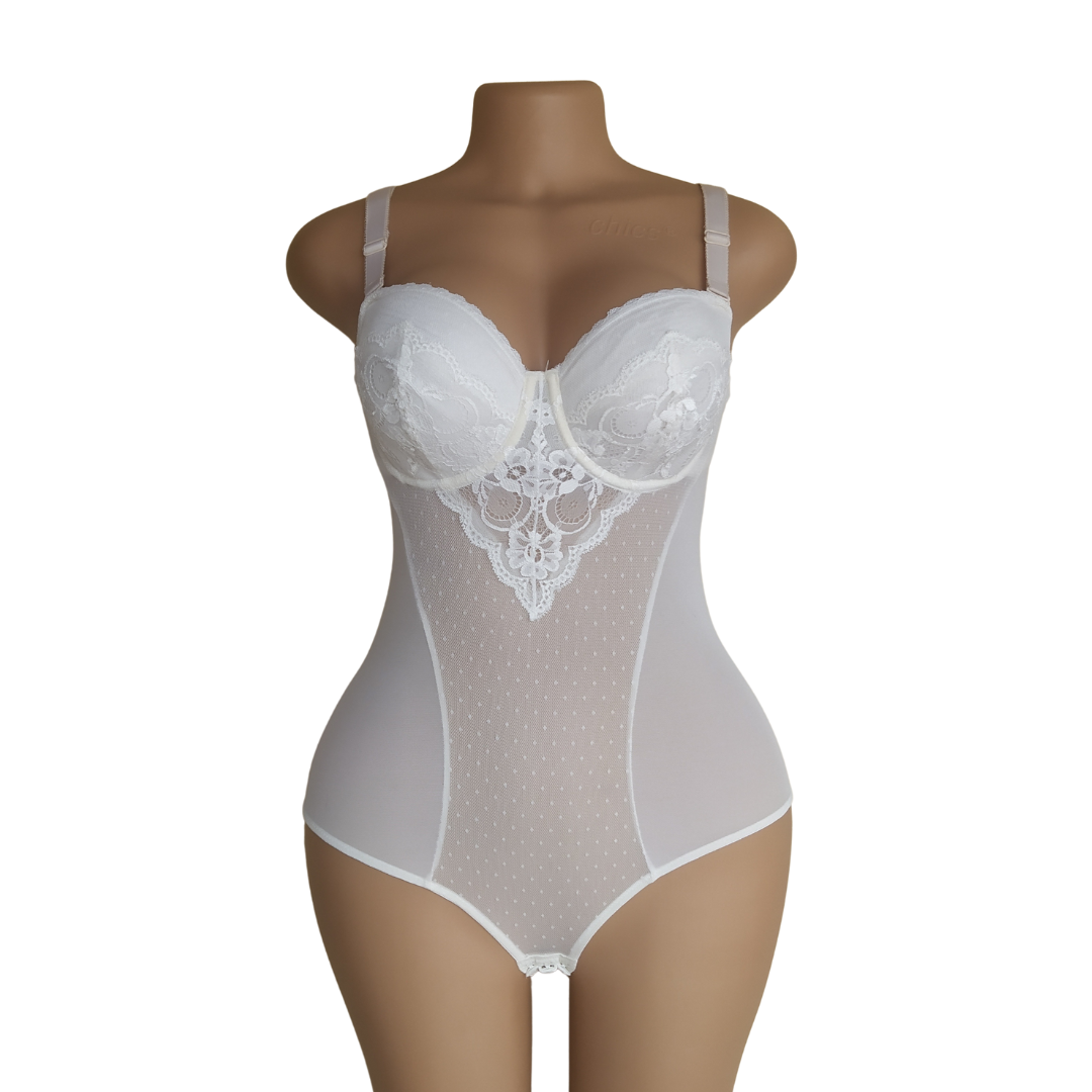 UK 12 - Naturally Close Mesh Control Bodysuits 36B(Ink)