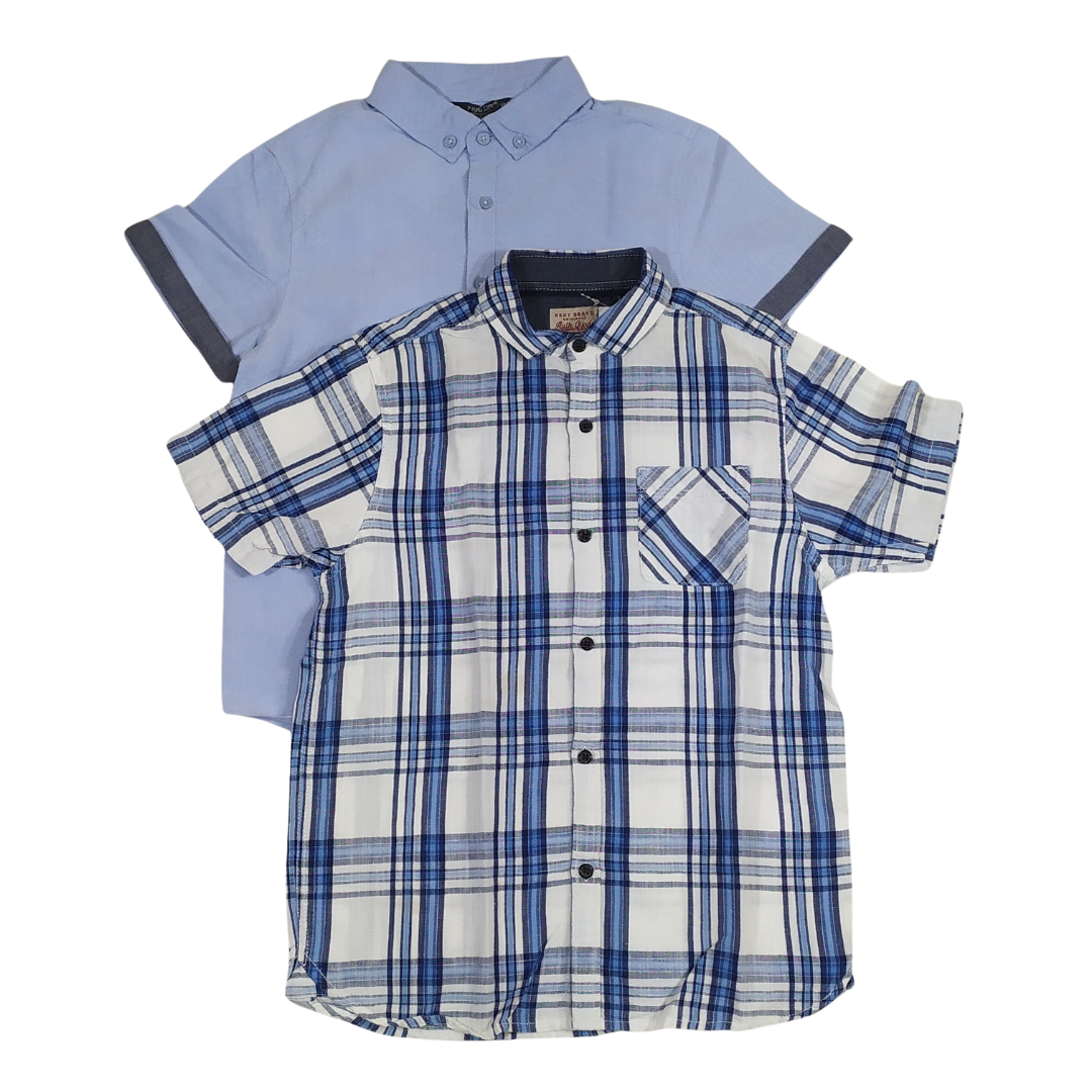 9 yrs - Next/Primark Plain And Patterned Boys Matched Shirts
