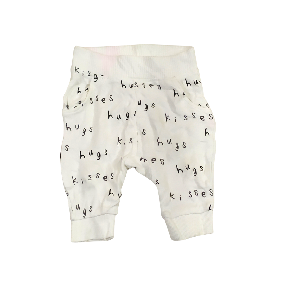 0-3 mths - George Hug Kisses Print Joggers