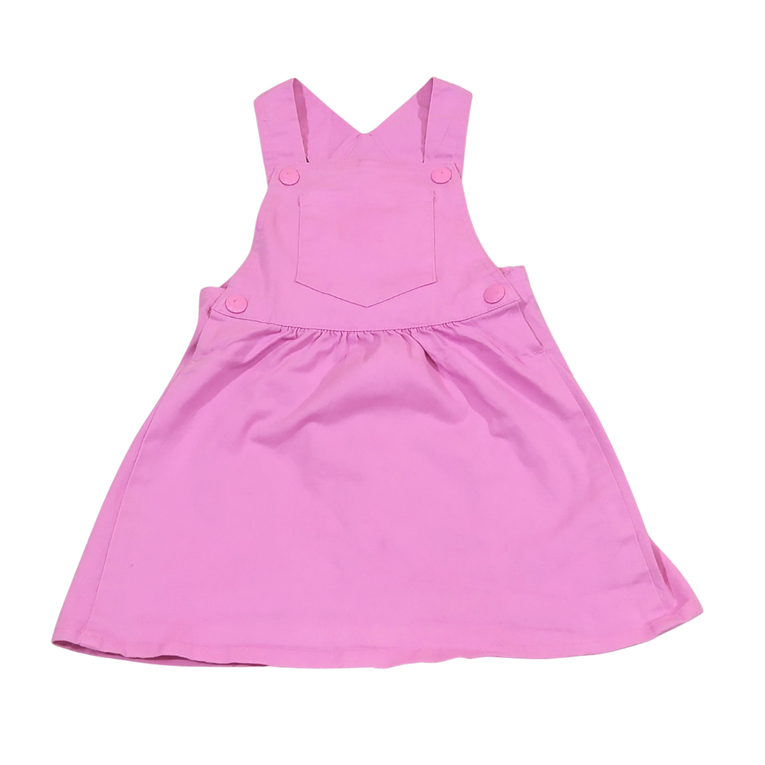 2-3 yrs - Dunnes Pink Pinafore Dress