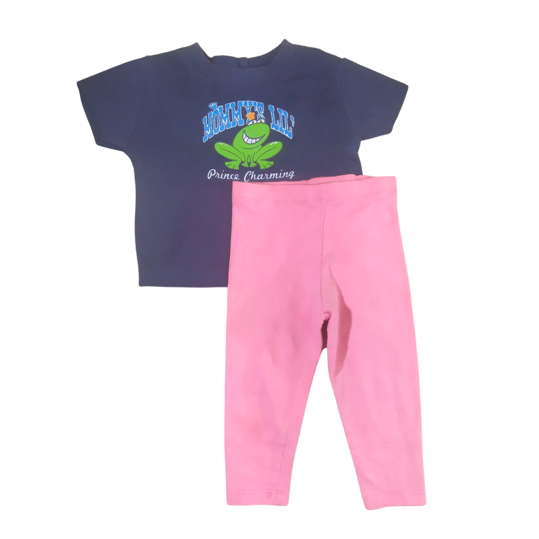 6 mths - F&F/Kidgets Pink Top Paired Set