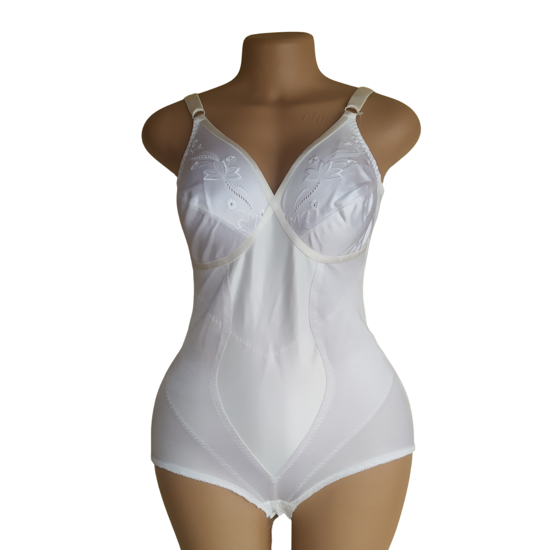 UK 12 - UK 12 - Preloved Off White Bodyshaper Bodysuit