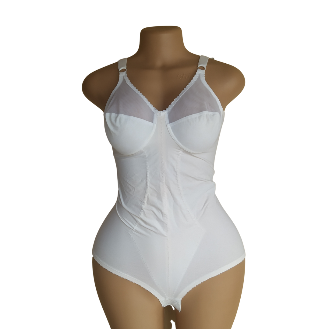 UK 14 - Fantasie Lace Mix Bodyshaper Bodysuit Cup(Ink)