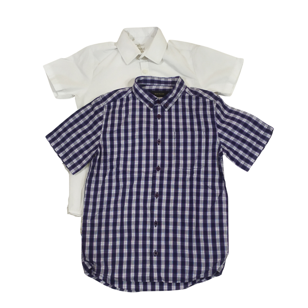 7 yrs - Next/River Island Plain And Patterned Boys Matched Shirts