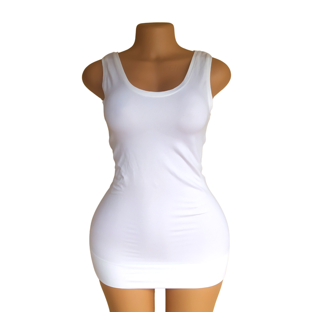 UK 16 - UK 16 - Preloved Off White Spandex Control Slip