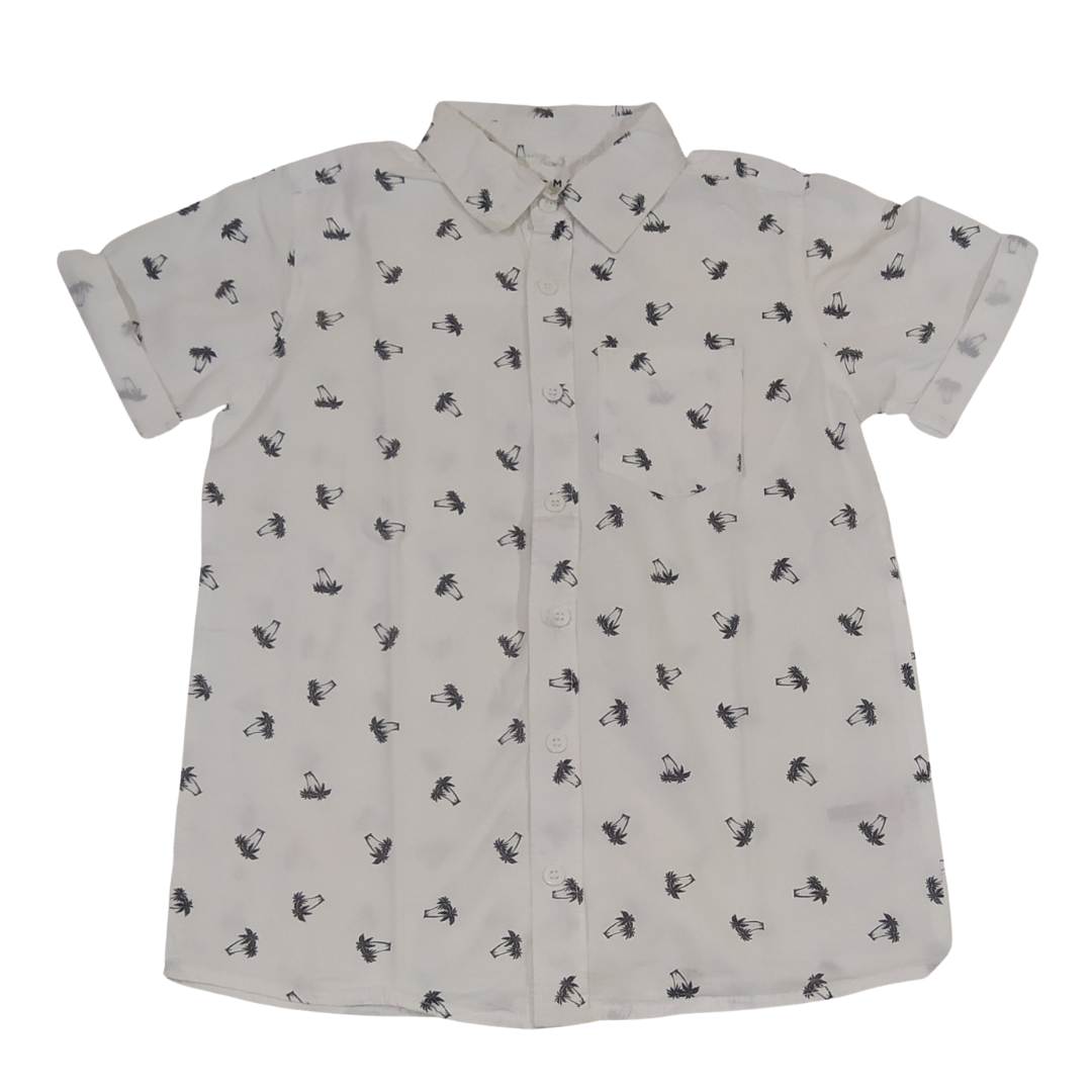 9-10 yrs - Nutmeg Tree Print Boys Shirt