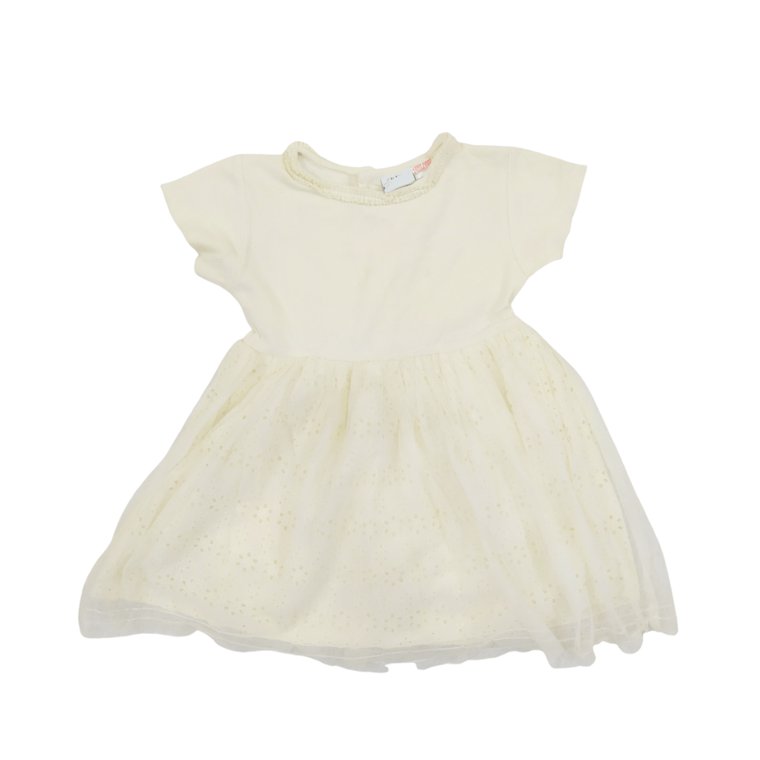 2-3 yrs - Zara Cream Girls Casual Dresses
