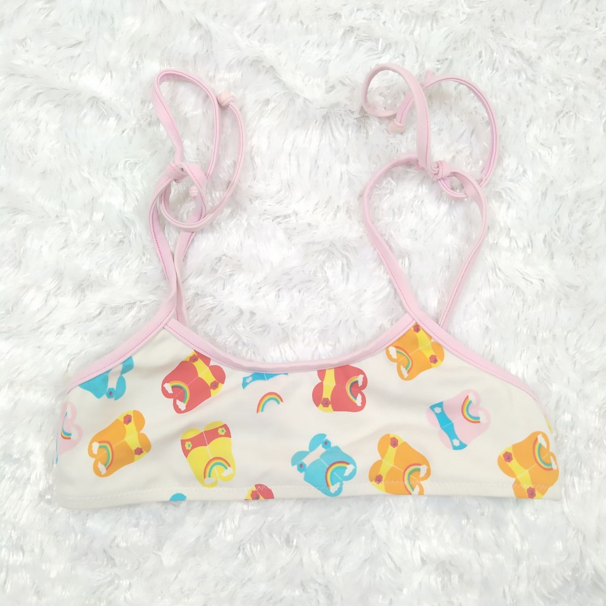 8-9 yrs Preloved Girls Print Swim Bra Top