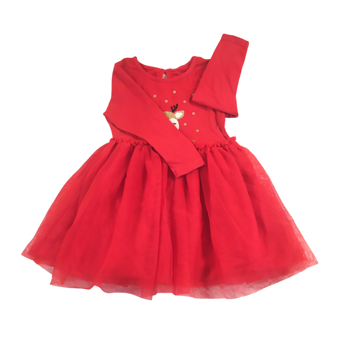 12-18 mths – Primark Red Party Dress – Okriks