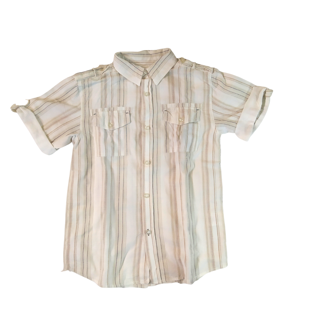 9 yrs - Blue Base Striped Boys Shirt