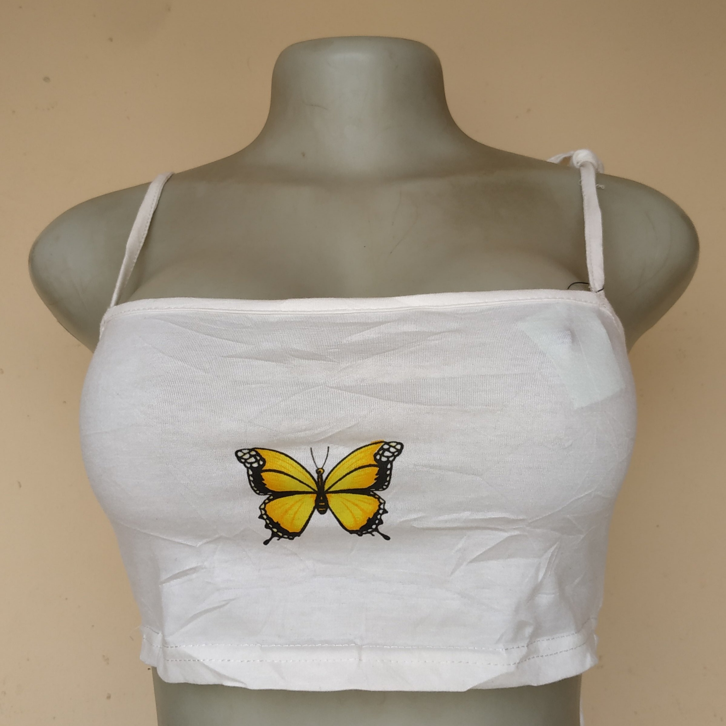 Uk 8 - Unbranded Cream Bra Top