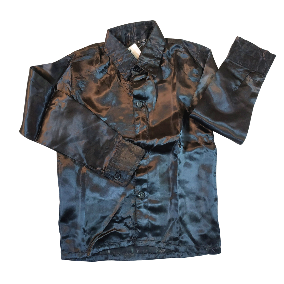 4 yrs - Unbranded Black Satin Girls Shirt