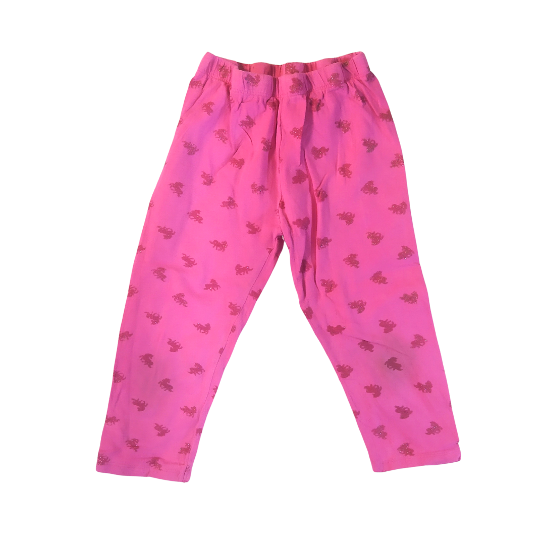 8-9 yrs - Dunnes Pink Leggings Girls Trouser