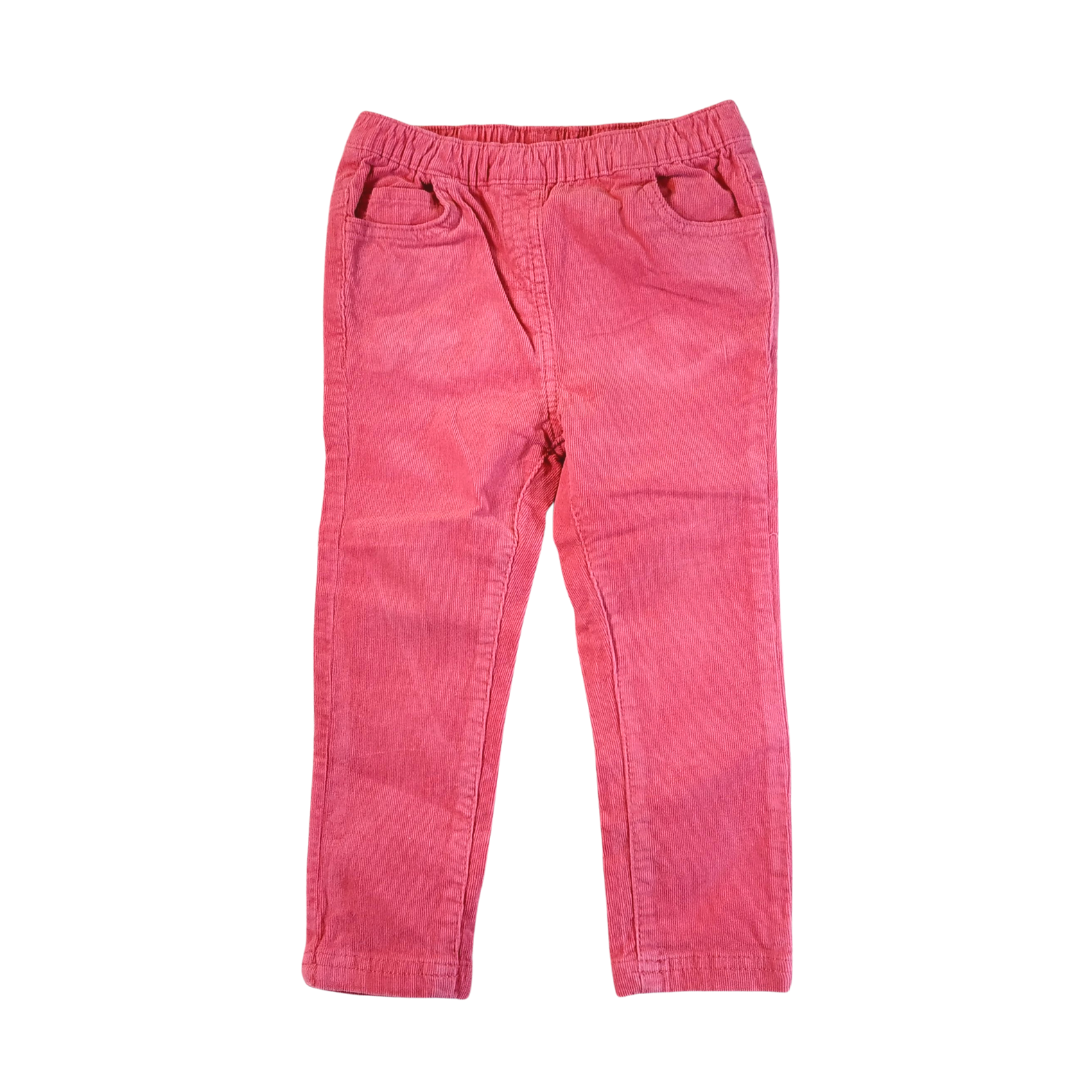 2-3 yrs - Unbranded Pink Corduroy Girls Trouser