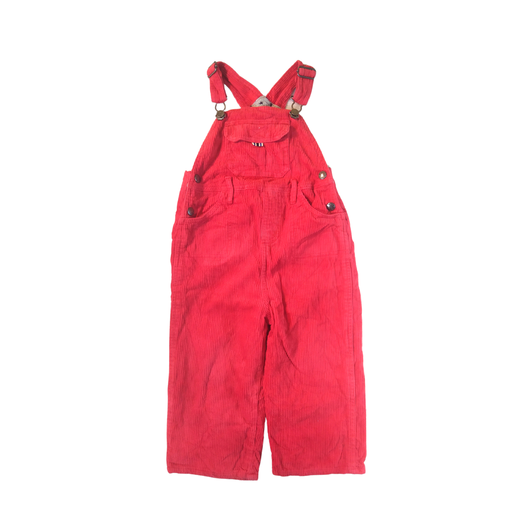 2-3 yrs - Baby Boden Red Corduroy Romper