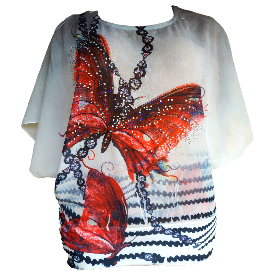 Uk 12-14 - Quiz Printchiffon Top