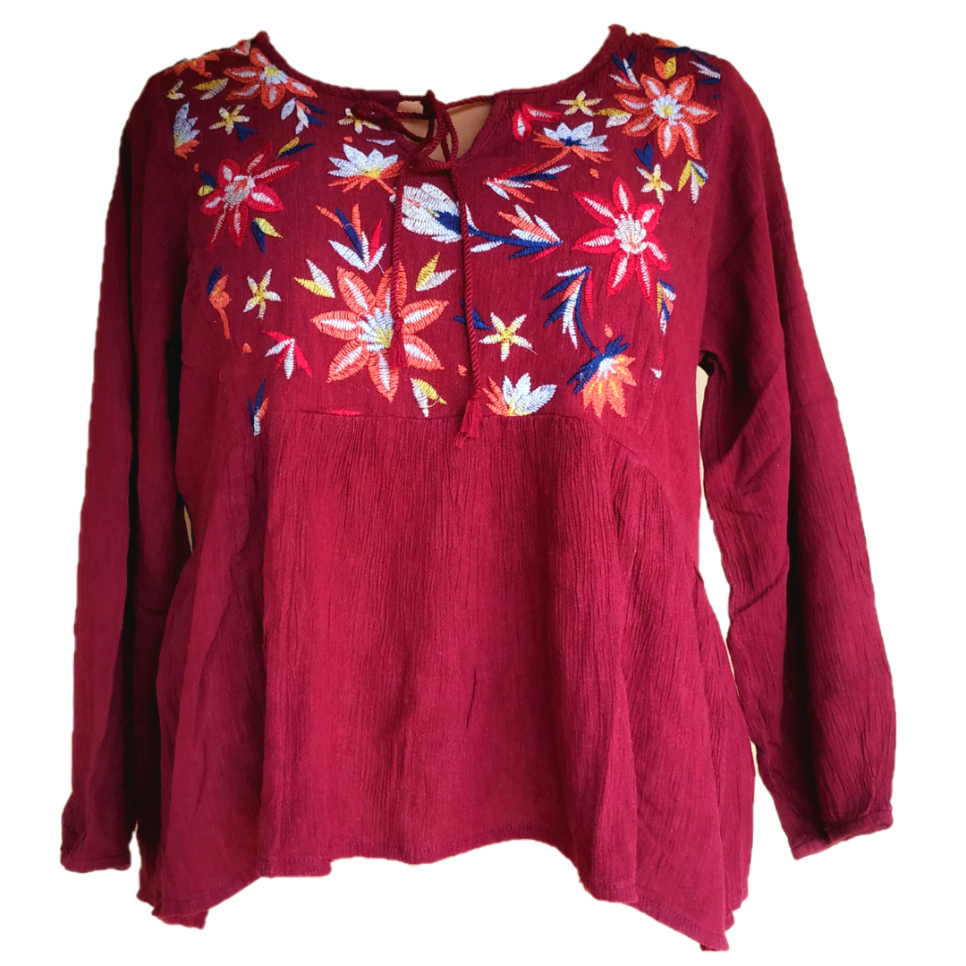 UK 8 - Fb Sister Wine Cotton Top