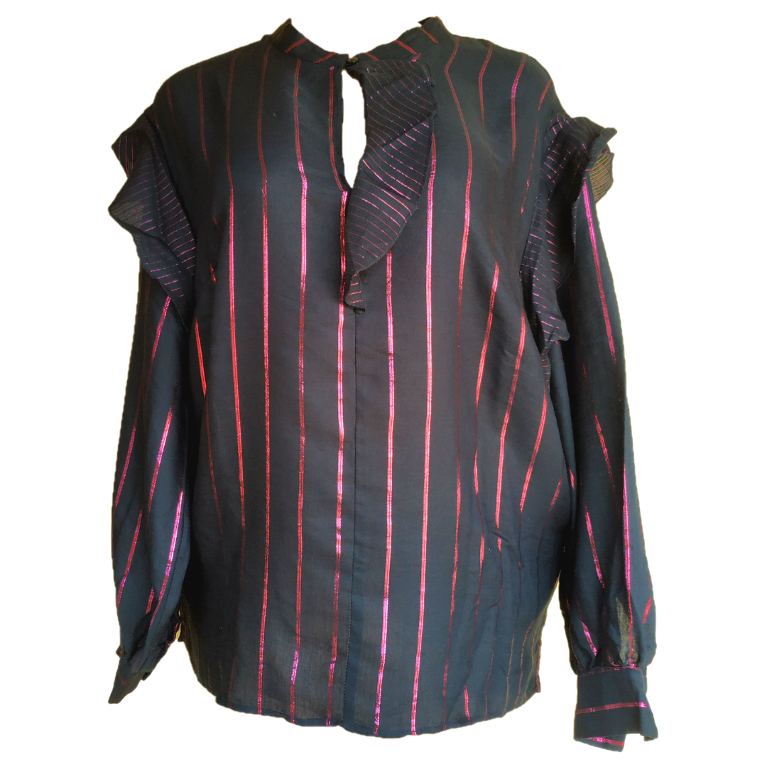 Uk 16 - Yessica Two Color Chiffon Top