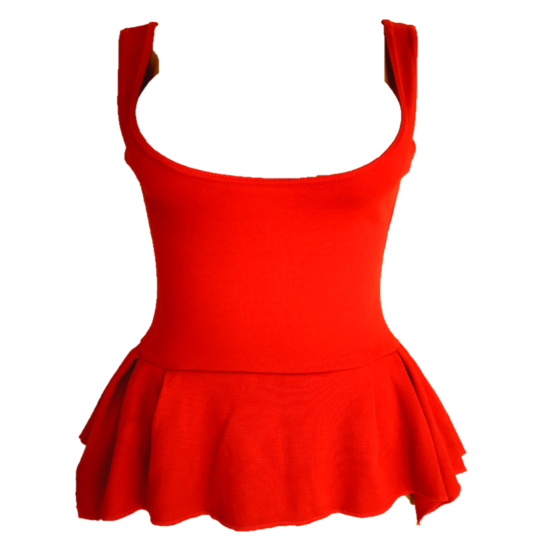 UK 10 - She Likes Red Sleeveless Top