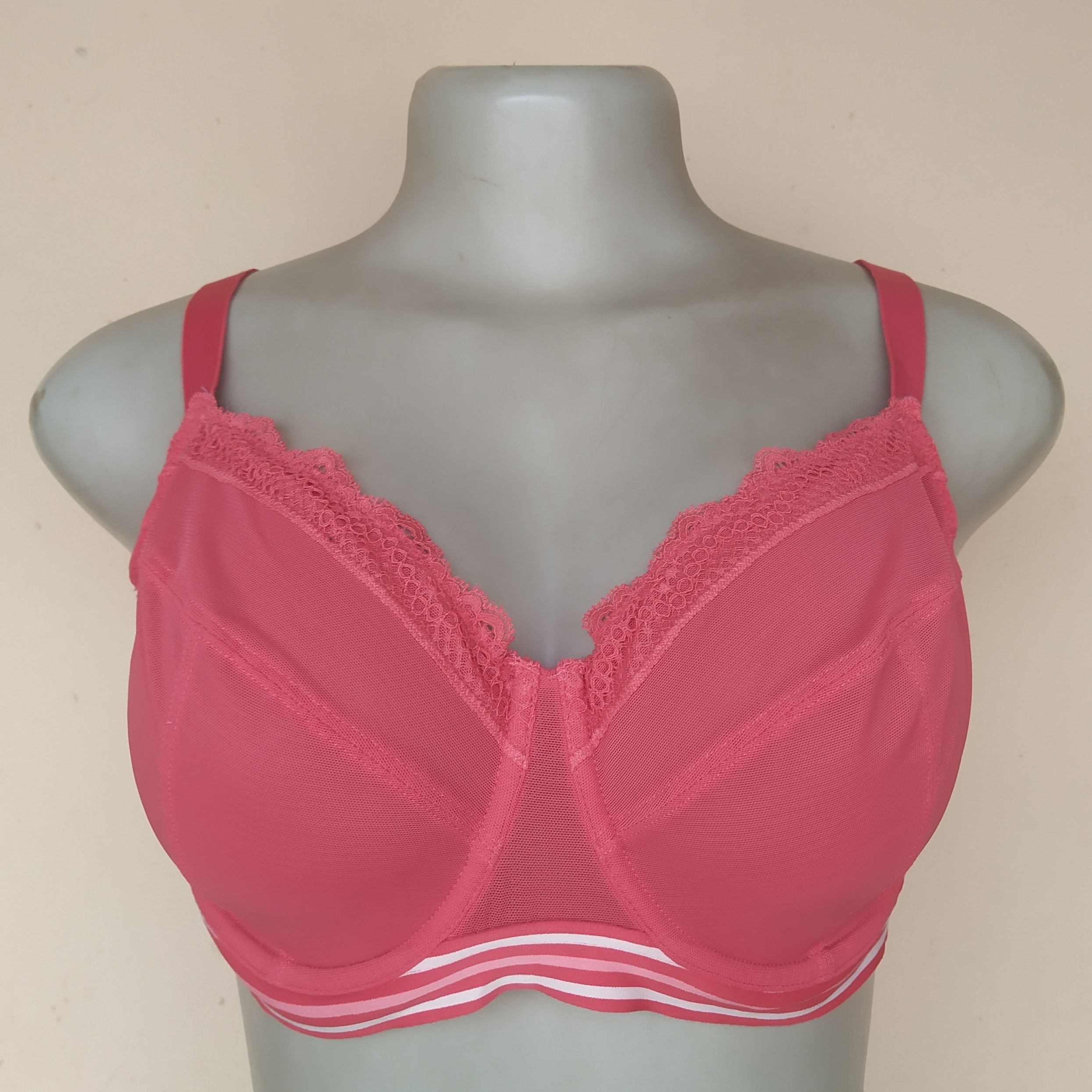 42C-M&S Bright Pink Non Padded Bra