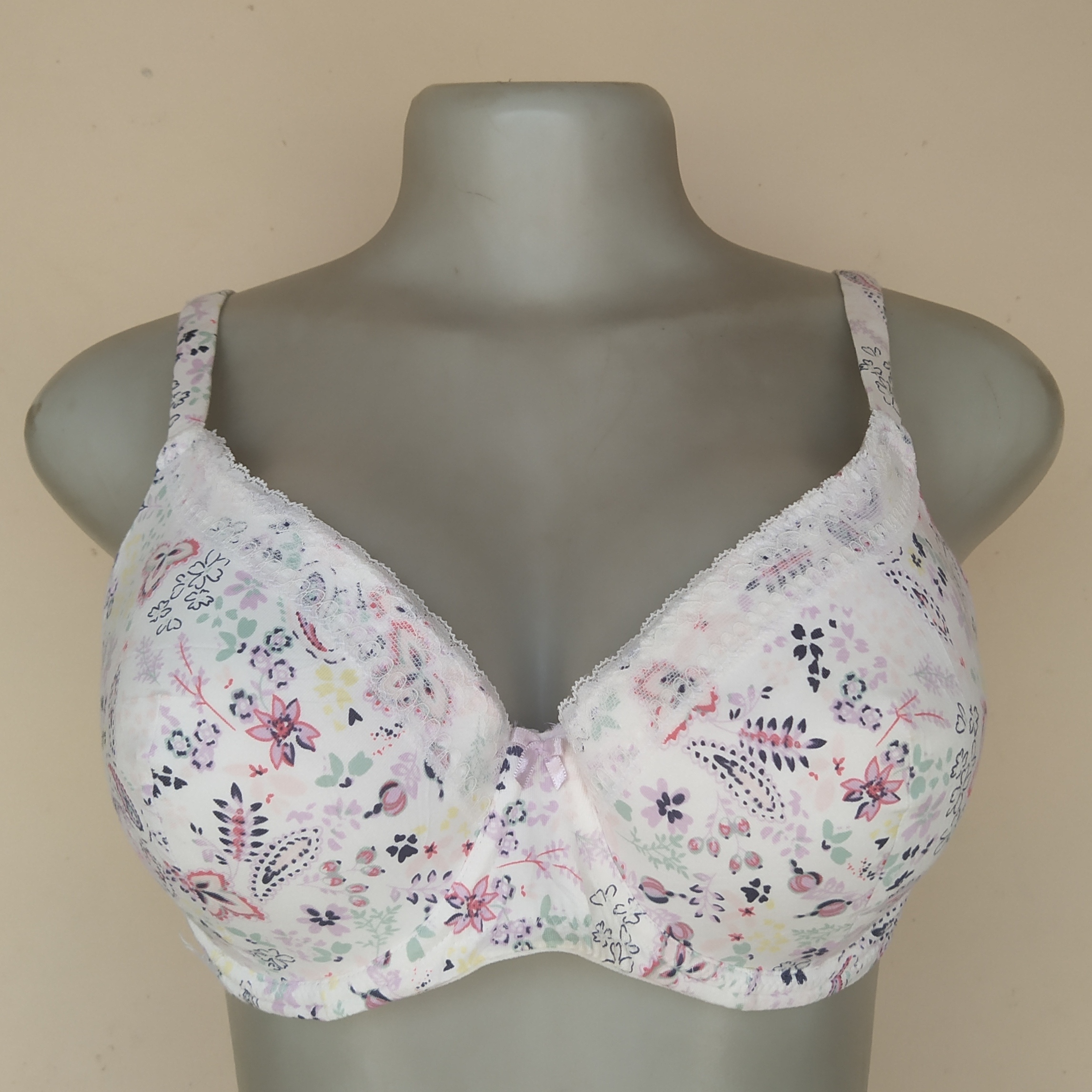 38B - M and S Floral Cotton Light Padded Bra