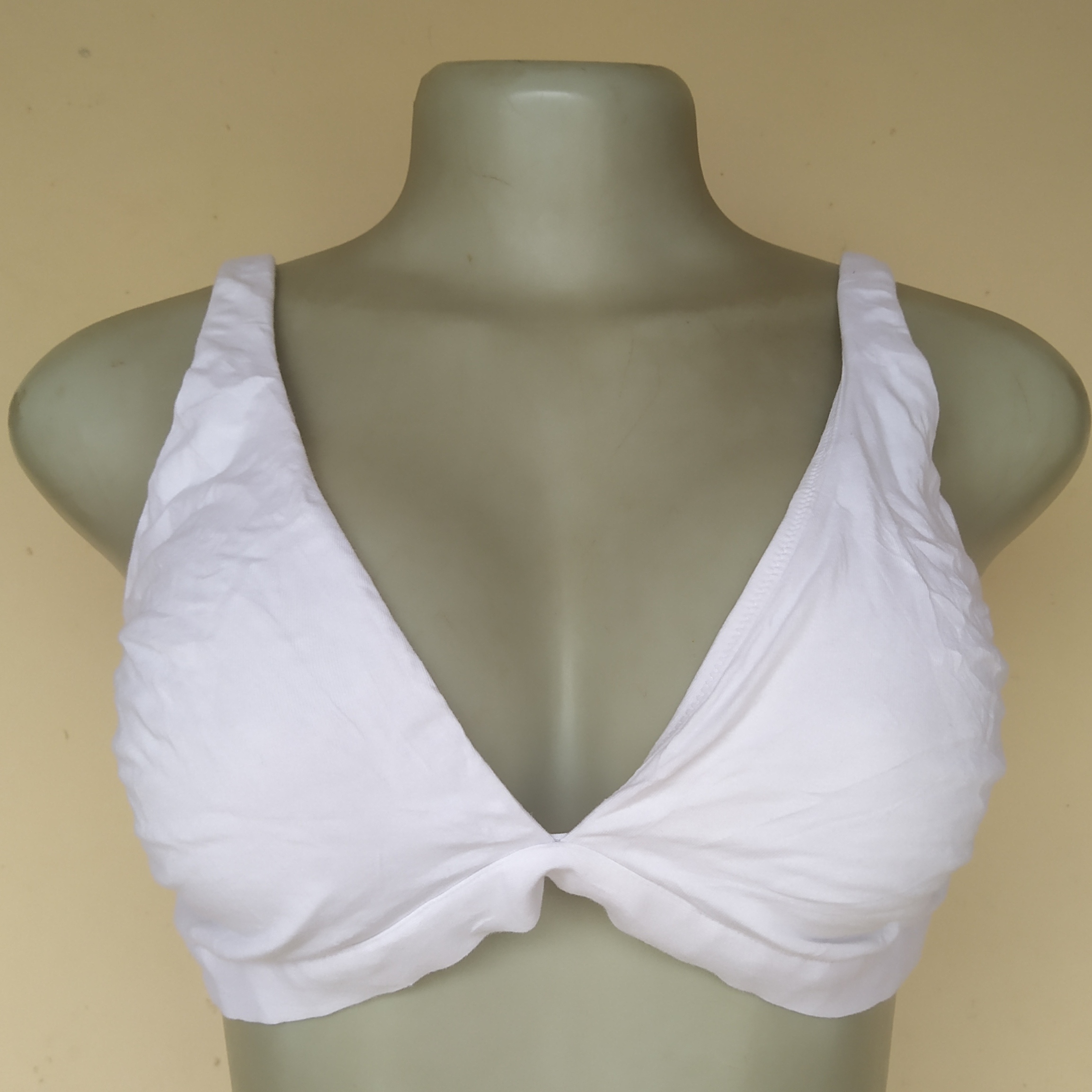 UK 16 - F and F White Cotton Bralette