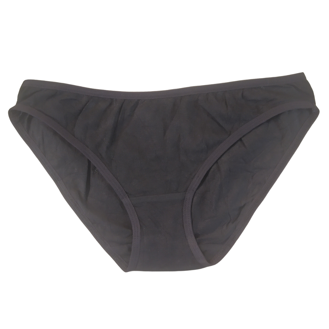UK 8 - Unbranded Black Cotton Panty