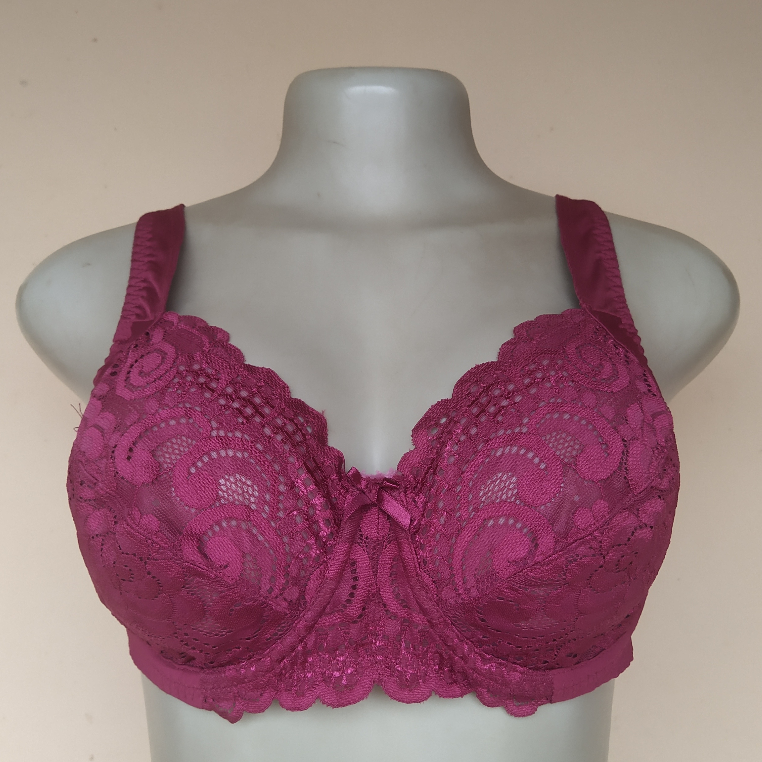 40C - Damart  Wine Non Padded Bra
