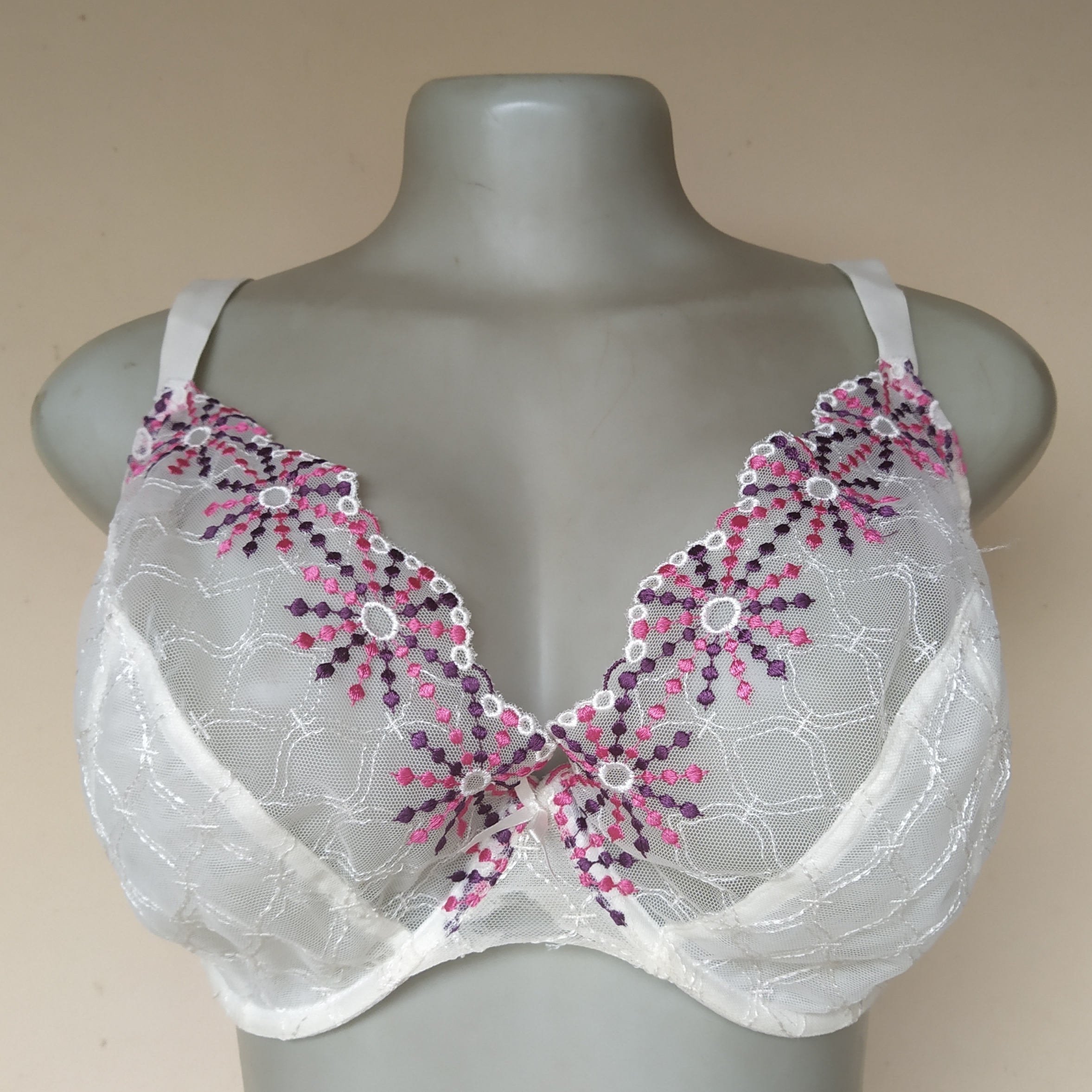 34H - Panache Patterned Non Padded Bra(ink)