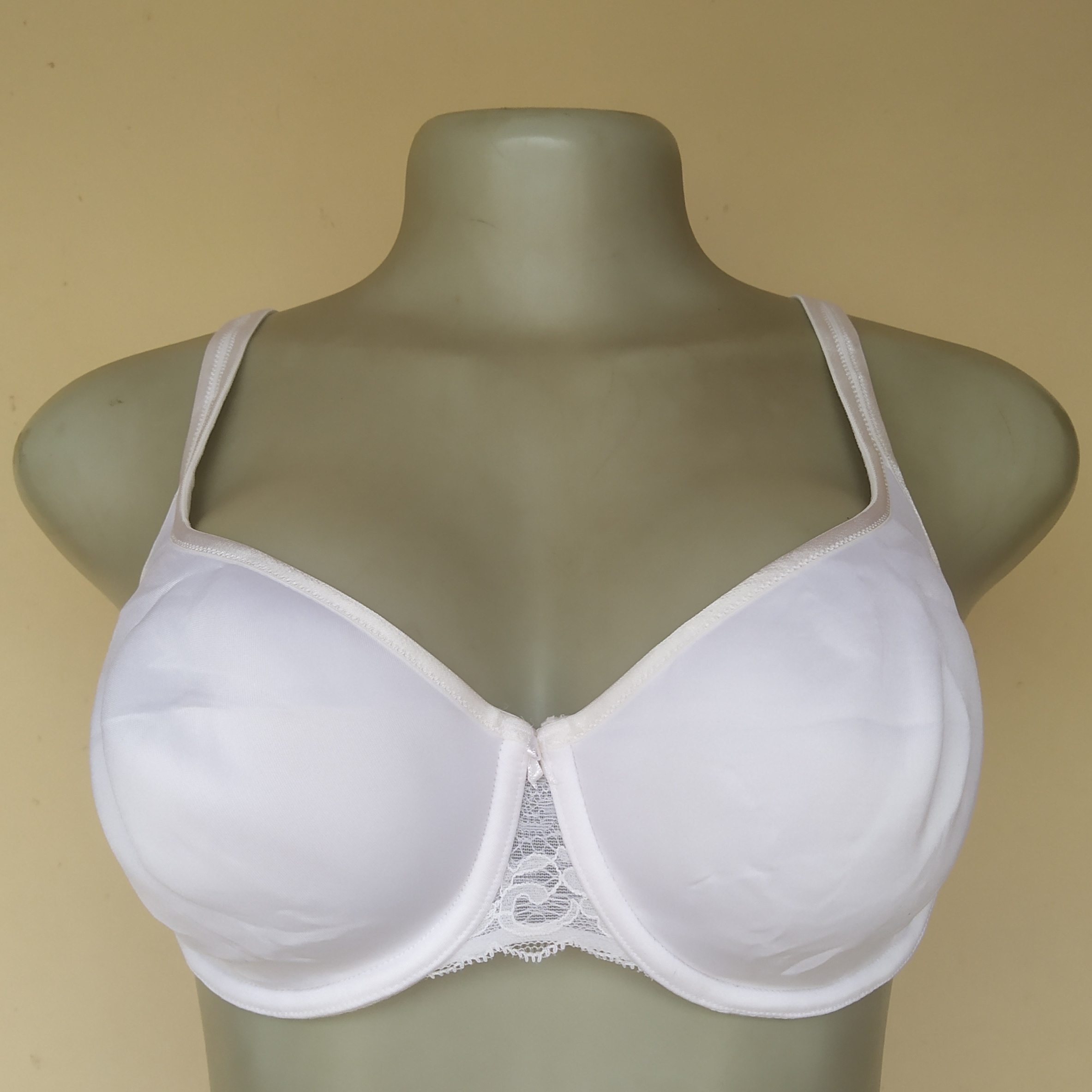 38B - M and S White Styrofoam Non Padded Bra