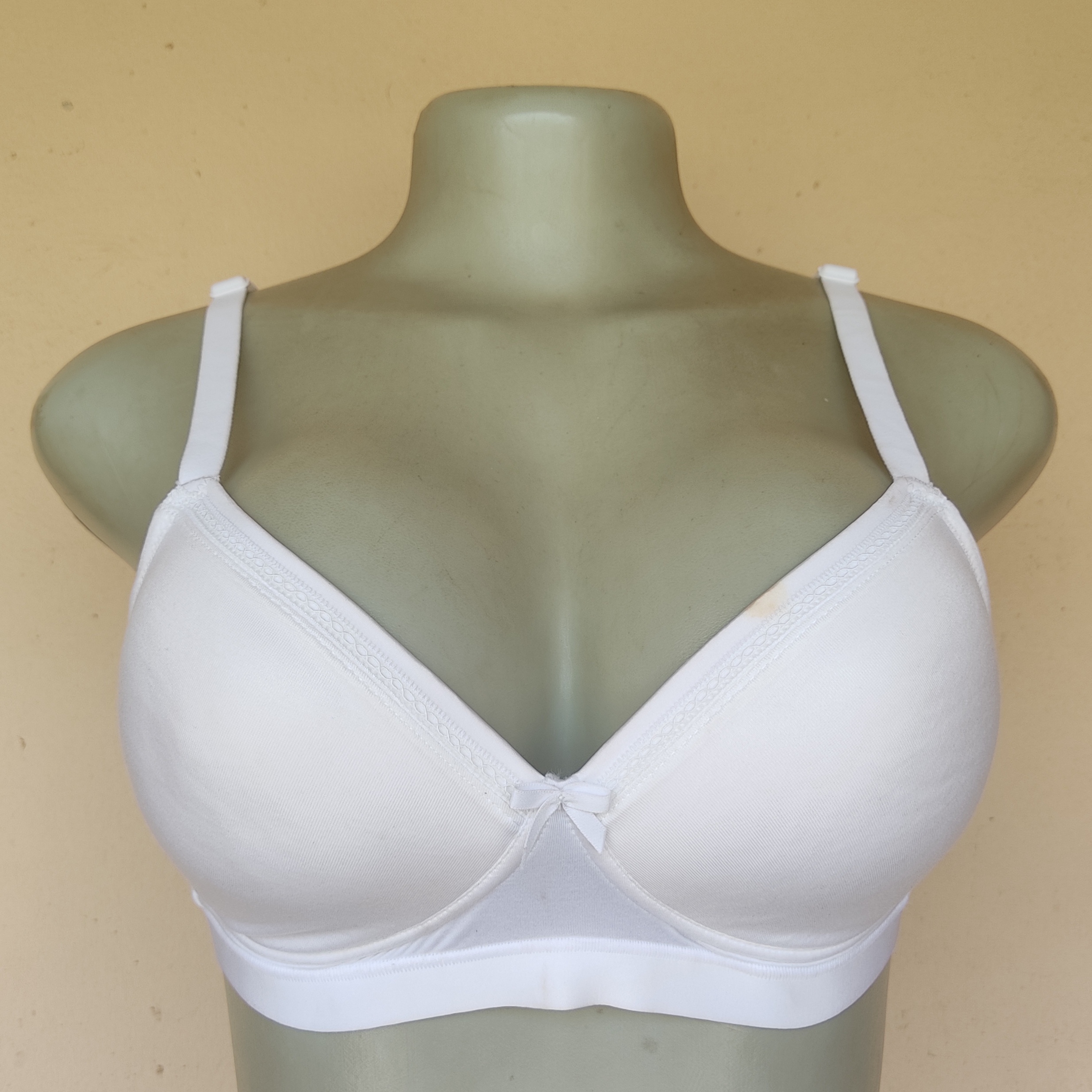 38AA- M and S White  Non Wired Bra