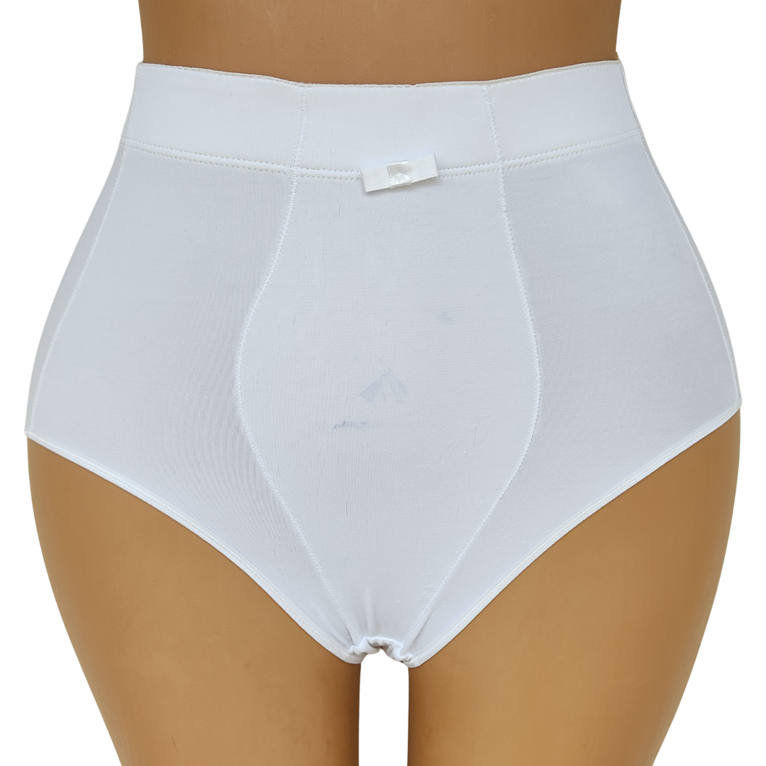 UK 14-16 - Secret Possessions White Control Pant[ink]