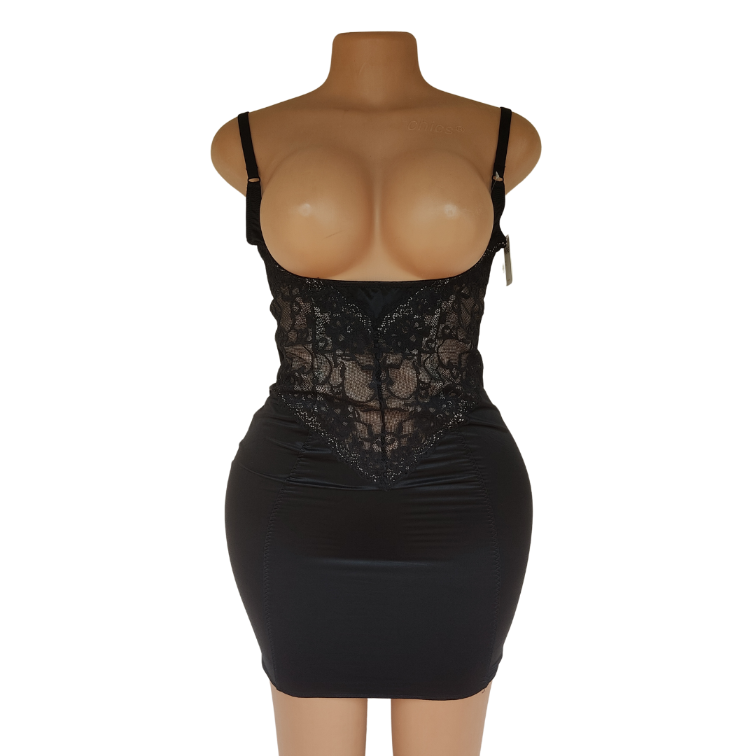 UK 14 - Intimates Two Tone Open Bust Bodyshaper Slip
