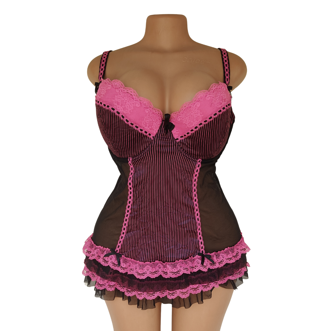 UK 18 - La Senza Stripped Lingerie Top[42E Cup]