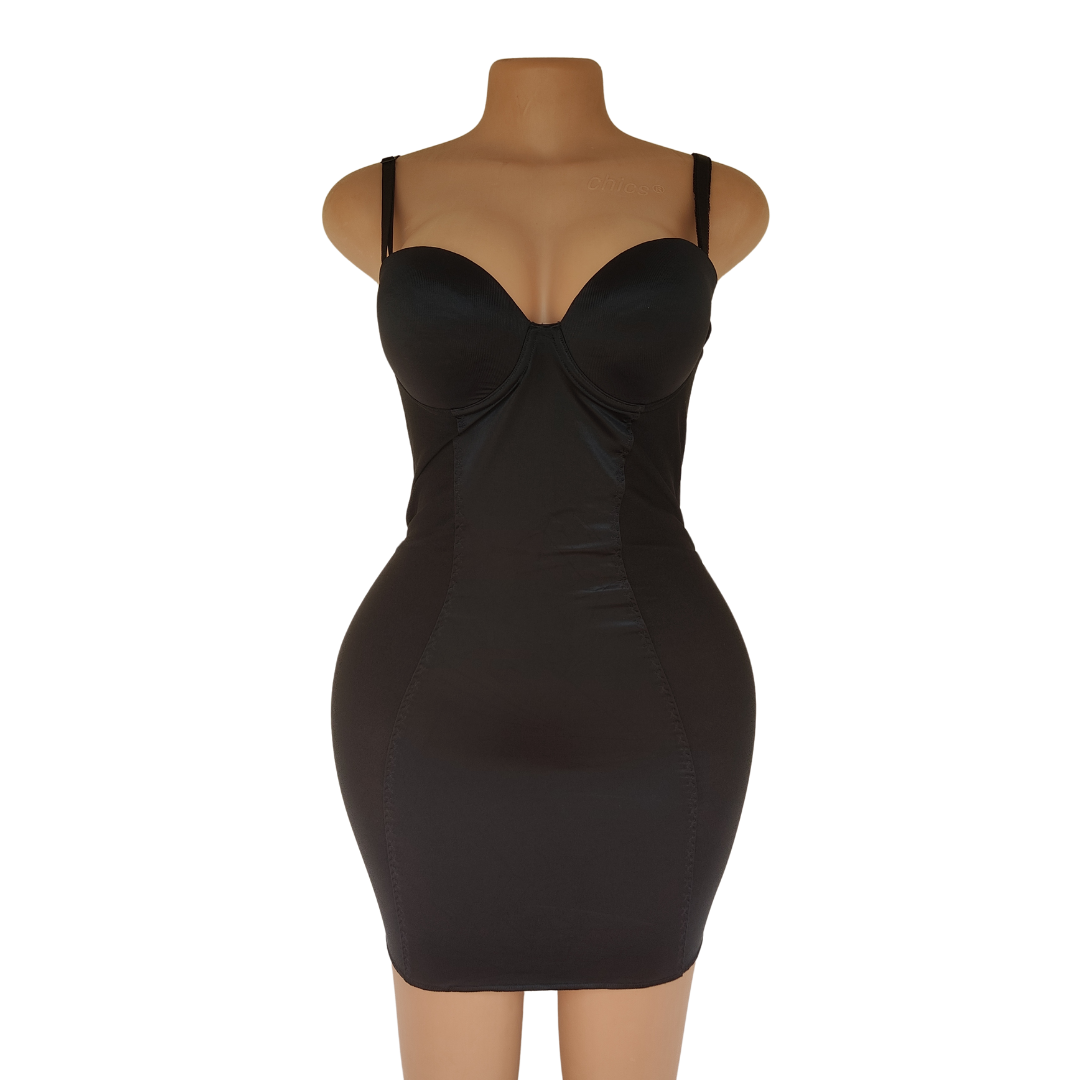 UK 12 - M and S Black Bodyshaper Slip[36B Cup]